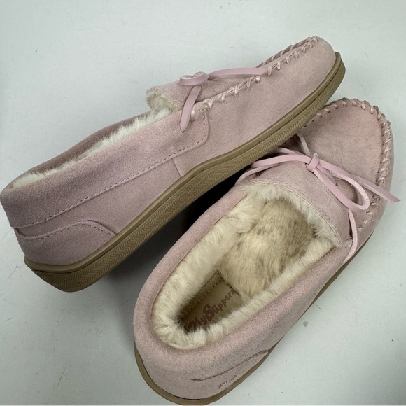 My Slippers Barbie Pink Slip On Leather Suede Slippers House Shoes - Picture 3 of 6